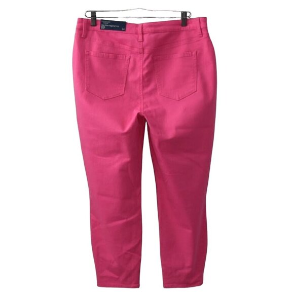 Talbots Flawless High Rise Jegging Crop Pants Womens Size 14 Pink Luxe Stretch - Picture 3 of 8